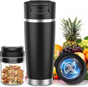 Portable Blender for Holiday Gift Smoothies&Shakes 24oz Insulated Cup Cordless, Personal Licuadora Portatil With Stainless Steel, USB-C Rechargea