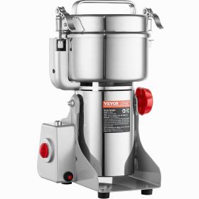 1000g Electric Grain Mill Grinder, High Speed 3000W Commercial Spice Grinders, Stainless Steel Pulverizer Powder Machine