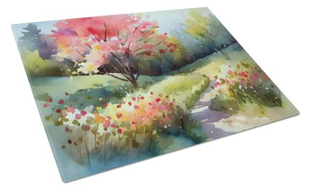 NEW North Carolina Dogwoods in Watercolor Glass Cutting Board Decorative Tempered Glass Kitchen Cutting and Serving Board Large Size Chopping Boa