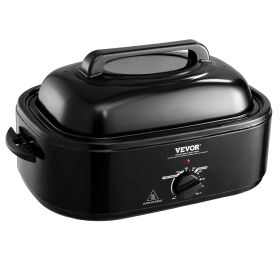 Electric Roaster Oven, 20 QT Turkey Roaster Oven with Self-Basting Lid, 1450W Roaster Oven with Defrost & Warm Function, Adjustable Temperature